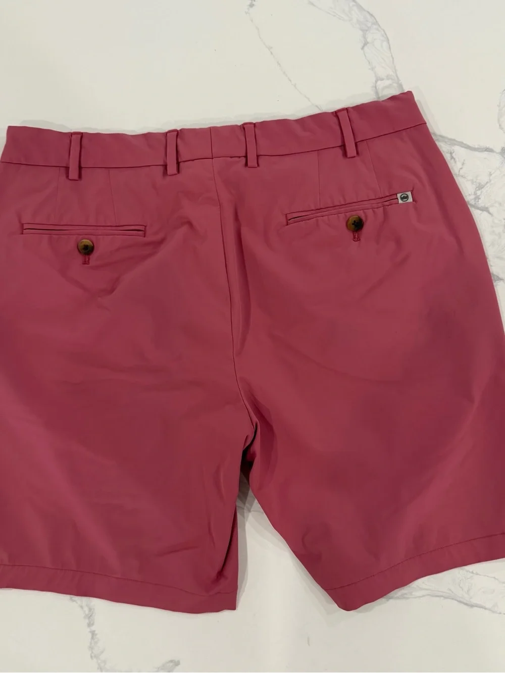 Peter Millar Crown Crafted Men's Size 36 Performance Golf Shorts Pink Red Solid